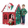 Kids Indoor & Outdoor Playhouse, Colorful Toddler Play Tent in Red, Green & White, Durable Food-Grade EVA Material, Easy Assembly & Lightweight, Interactive Kids Playhouse view 1