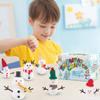 Christmas Craft Snowman Kit, DIY Snowman Making Kit, Creative Air-Dry Modeling Clay Set for Kids, Making Snowmen Kits with Hats,Scarves & Accessories for Christmas Decoration Indoor view 3