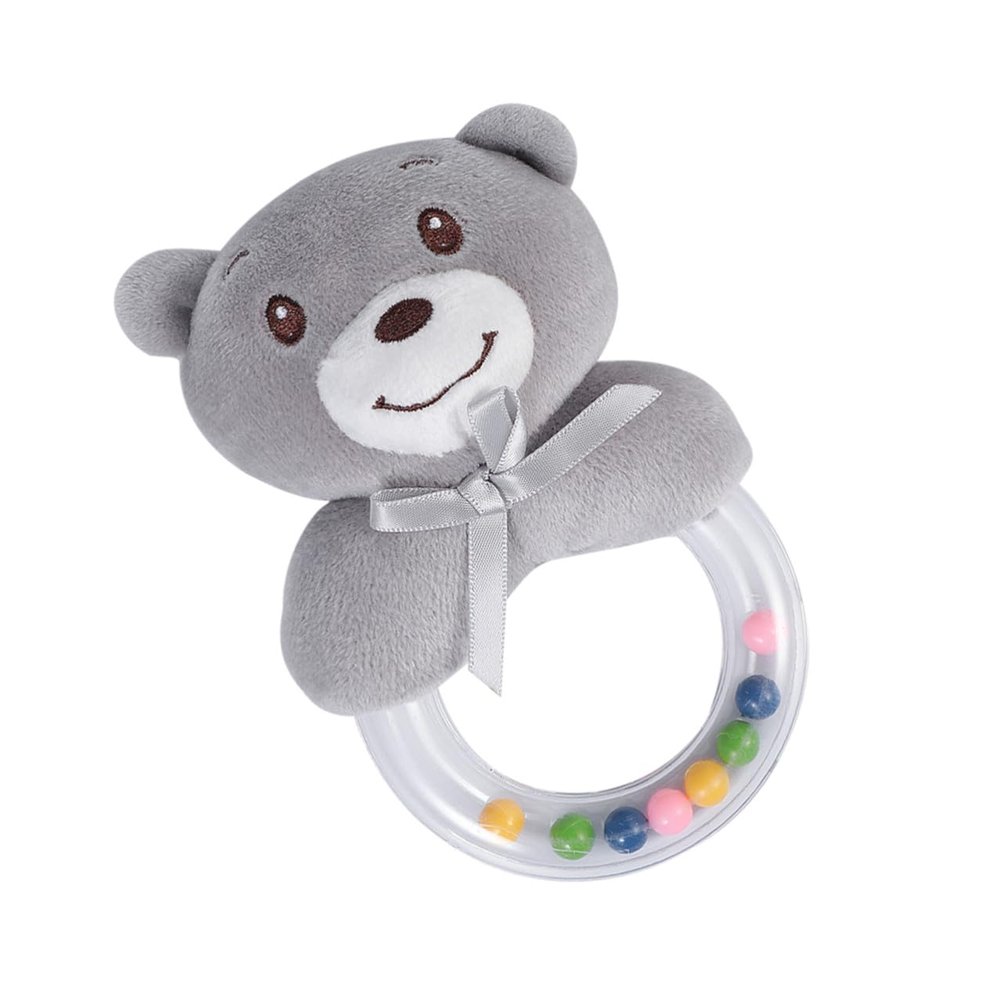 Beaupretty Rattle Teether for Boy Girl Ergonomic Smooth Ring Easy-Grip Shaker Promotes Hand-Eye Coordination Sensory Development Educational Gift for Boys and Months Old