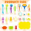iShyan 130 PCS Dough Tools Set for Kids Ages 3-8,Includes Letter Number,Animal Shape Cutters,Roller,Rolling Pins,Safety Scissors,Plastic Knife,Character Accessories,Dough Mat,Storage Bag view 2