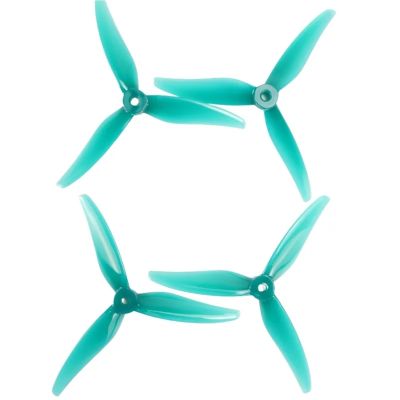 4 Pieces/2 Pairs for Gemfan 51466 V2 5 inch 3 Blades/Three Blades Propeller FPV brushless Motor for FPV Racing Drone 6 Colors distintivo(4pcs Green 51466)