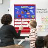 AUVCAS Felt Board for Toddlers, Flannel Board Stories for Preschool, Interactive Storytelling, Felt Pocket Chart for Classroom Teaching Home Play, Includes Dry Erase Sentence Strips & Self Adhesive Dots, 37.5 x 27.8 Inch view 2