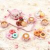 Tea Party Set Kitchen  Toys Carrying Case , Modern,, Play Food Toy Sets, Children Ages 3 6 Boys | Children Ages 3-6 Boys Home Nursery Preschool Birthday Family Gathering Portable Stylish view 3