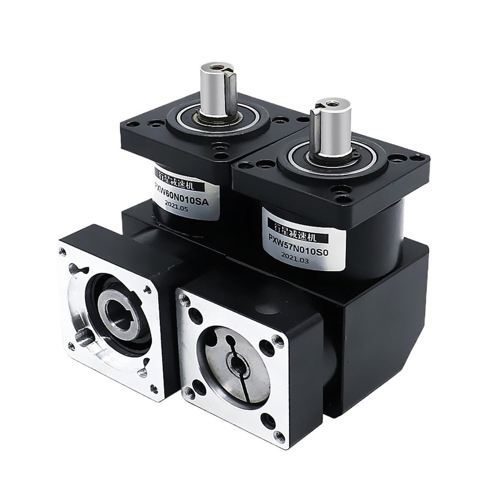 1pcs Nema23 Nema24 PXW57 PXW60 Right Angle Planetary Gear Reducer with Reduction Ratio 4 5 10 57 Stepper 60 Servo Motor(6 to 1-PXW60 for 60 SERVO)