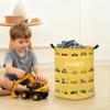 Personalized Construction Truck Laundry Basket, Custom Name Waterproof Polyester Foldable Hamper Christmas Gift for Kids view 3