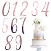 10 Pcs Acrylic Number 0-9 Cake Decorations, Rose Gold Mirror DIY Cake Toppers, Suitable for Birthday, Wedding, Anniversary Cake Decorations Party Supplies view 1