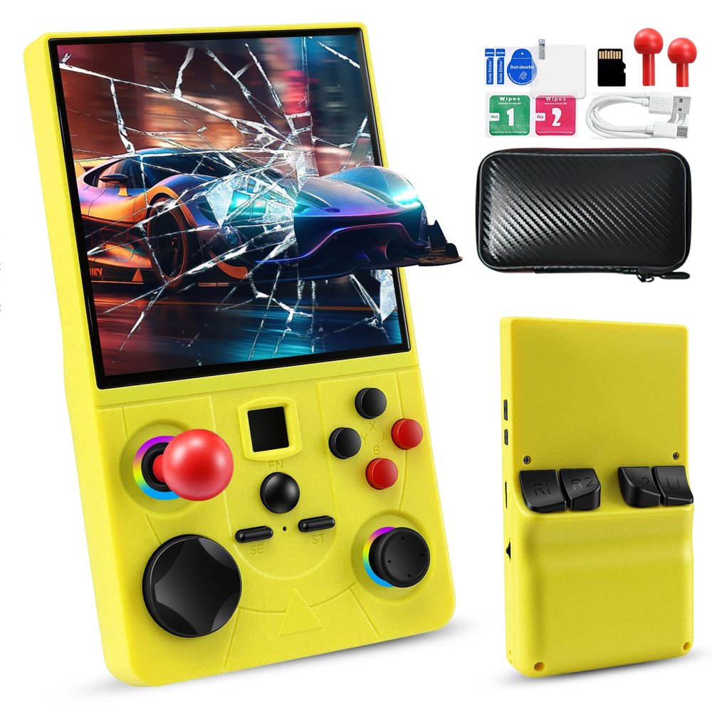 DC40V Retro Handheld Game Console - 4.0 Inch Retro Gaming Console with Preloaded 20,000+ Classic Games, Open Source Linux System, Built-in 64G TF Card, Portable Pocket Hand Held Video Game
