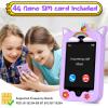 ele ELEOPTION 4G Smart Phone for Kids Toys with SIM Card, Touchscreen Toy Phone Interactive GPS Cell Phone for 3 4 5 6 7 8 9 10 Year Old Girls Boys Christmas Birthday Calling Smartphone Gifts Purple view 4