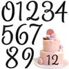 10 Pcs Black DIY Number 0-9 Cake Toppers - Mirror Acrylic Cake Decor for Baby Shower Wedding Birthday Anniversary Party Cake Decorations Supplies view 1