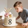 10 Pcs Black DIY Number 0-9 Cake Toppers - Mirror Acrylic Cake Decor for Baby Shower Wedding Birthday Anniversary Party Cake Decorations Supplies view 2