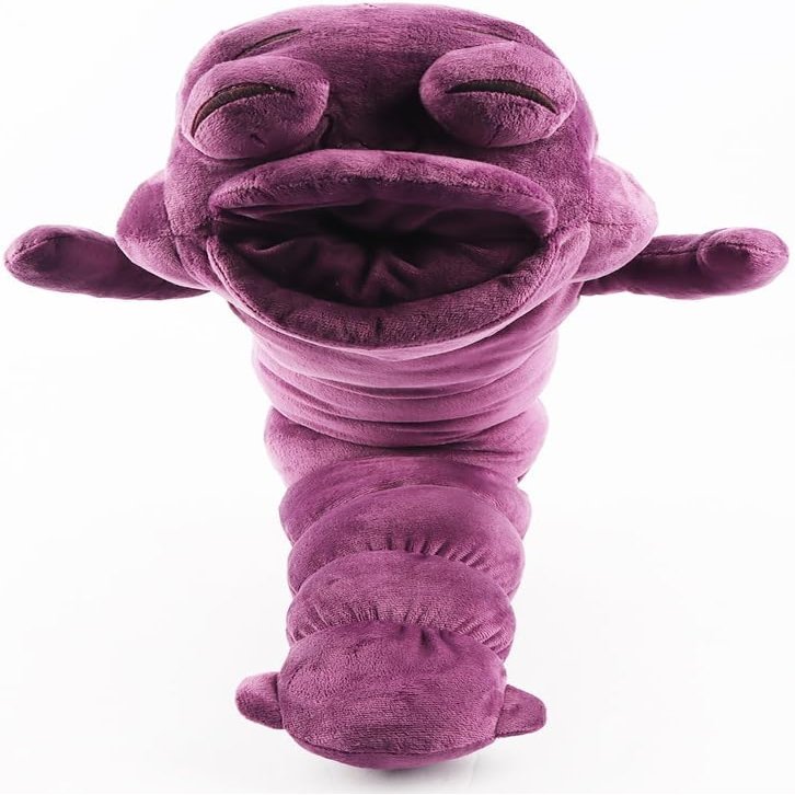 31" Giant Purple Worm Plush - Soft Cuddly Long Body Stuffed Animal for Adults, Huggable Gift for Bedroom Decor