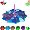 3D Printed Expanded Sensory Fidget Star, Fractal Fidget Hexagon with Handles, 3D Printed Hexagonal Magic Spiral Tower Puzzle Decompression Toy for Christmas, Birthday Gifts (Holographic, 4.72in) view 1