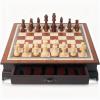 14.6-Inch Wooden Chess Set with Drawer Storage  Handmade Chess Board with 2 Extra Queens, Elegant Home Decor and Strategy Game for Adults & Beginners view 1