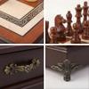14.6-Inch Wooden Chess Set with Drawer Storage  Handmade Chess Board with 2 Extra Queens, Elegant Home Decor and Strategy Game for Adults & Beginners view 4