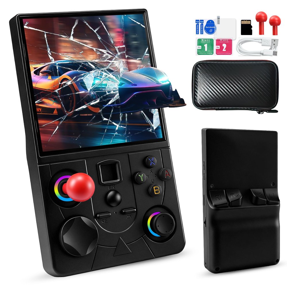 DC40V Retro Handheld Game Console - 4.0 Inch Retro Gaming Console with Preloaded 20,000+ Classic Games, Open Source Linux System, Built-in 64G TF Card, Portable Pocket Hand Held Video Game
