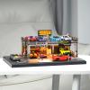 SOCANGJIA Suitable for Hot Wheels and Matchbox cars 1:64 Scale Double-Decker Parking Garage Diorama - Simulated Urban Street Scene Display Case & Parking Storage Rack view 2