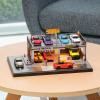 SOCANGJIA Suitable for Hot Wheels and Matchbox cars 1:64 Scale Double-Decker Parking Garage Diorama - Simulated Urban Street Scene Display Case & Parking Storage Rack view 4