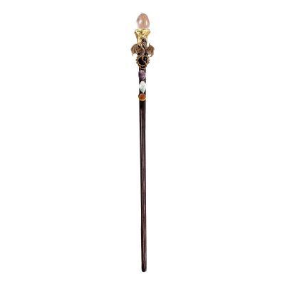Fairy Wand  Natural Crystal Magic Stick, Artistic Role Play Accessory, Sparkling Fantasy Design, Lightweight Grip Feature, Costume Tool Gear, Party Use for Kids Wedding Halloween Birthday