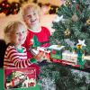 Hanging Christmas Train Set, Under-Tree Toy Train with Fog, Melodies and Lights, 2 Modes, Christmas Toys Gift with Santa Claus, Ideal for Family Indoor Decor view 3