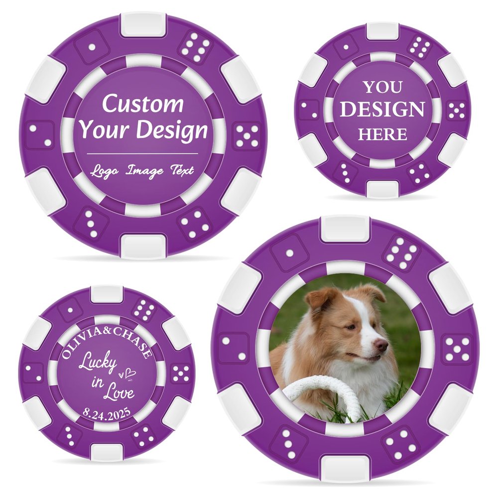 OASF&QPPTY Custom Poker Chips with Logo - 12 Gram Clay Composite - 13 Color Options - Personalized Set of 25 to 1000 Chips for Casino Night, Poker Games, Home Party & Golf Gifts