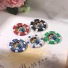 OASF&QPPTY Custom Poker Chips with Logo - 12 Gram Clay Composite - 13 Color Options - Personalized Set of 25 to 1000 Chips for Casino Night, Poker Games, Home Party & Golf Gifts view 3