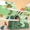 Interactive Electric Dinosaur Stair Climber Toy, Race Track Playset with Music LED Lights, Ideal for Kids Ages 3+, Birthday, Indoor Entertainment, and Educational Play Activities view 3