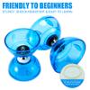 Diabolo Chinese Yoyo Set Portable Blue Large Triple Bearing Diabolo Yoyo with Play Stick, String and Net Bag Execrising Training Toy for Adults, Kids view 3