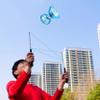 Diabolo Chinese Yoyo Set Portable Blue Large Triple Bearing Diabolo Yoyo with Play Stick, String and Net Bag Execrising Training Toy for Adults, Kids view 4