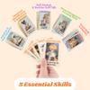 ADHD Skill Cards for Kids & Parents - 52 Guided Therapy Cards for Emotional Regulation, Focus & Social Skills - Pocket-Sized Behavior Management Tool with A/B System, Ages 6-12, Home School Therapy view 4