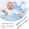 Beaupretty 2pcs Silicone Straw Shape Teether for Soft Hollow Molar Rods Chewing for Gum Relief Portable Lightweight Teething with Wear-Resistant Design view 4