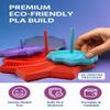 3D Printed Expanded Sensory Fidget Star, Fractal Fidget Hexagon with Handles, 3D Printed Hexagonal Magic Spiral Tower Puzzle Decompression Toy for Christmas, Birthday Gifts (Red, 3.54in) view 3