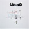 Aluminum Adjustable Servo Rod & 25T Servo Horn for 1/8 Thunder Tiger Truck K-Rock MT4-G5 Brushless Upgrades - Gray Silver view 1
