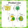 12 Pcs Glitter Gold Wild Three Cupcake Toppers Three years old Cupcake Decorations Jungle Safari Theme Cupcake Decor with Monstera Leaf for Baby Shower Kids 3rd Birthday Party Supplies view 4