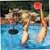 1 Set Pool Basketball Hoop Floating Pool Basketball Hoop Poolside with 1 Net Ball & Inflator for Kids & Adults Swimming Hoops Toys for Kids Adults view 2