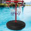 1 Set Pool Basketball Hoop Floating Pool Basketball Hoop Poolside with 1 Net Ball & Inflator for Kids & Adults Swimming Hoops Toys for Kids Adults view 4