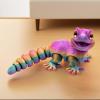 3D Printed Gecko Figurine Lizard Animal Figurines ,Fidget Toys Reptile Statue Desk Toy Home Decor for Boys Kids Dorm Living Room Bedroom Hallway view 3