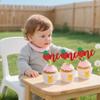 12 Pcs Red Glitter Strawberry "One" Cupcake Decoration - Fruit Theme Cupcake Topper, Suitable for 1st Birthday, Anniversary Party Cupcake Decor view 2