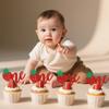12 Pcs Red Glitter Strawberry "One" Cupcake Decoration - Fruit Theme Cupcake Topper, Suitable for 1st Birthday, Anniversary Party Cupcake Decor view 3