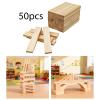 CoudarTitie Wood Stacking Building Blocks Sensory Toys Playroom Developmental Toys Early Learning, 50pcs view 4