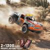 1:16 Beginner RC Cars,4WD Drift All Terrain Remote Control Car Short Course RC Truck, Up to 36 km/h,2.4GHz RTR, 27.4V 1300mAh Batteries, 2 Tire Sets , Metal Drivetrain,for Adults and boys age 8-12 view 3