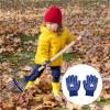 Small Garden Rake  Kids Outdoor Tool, Lightweight Wooden Handle, Detachable Design, Safe Rounded Teeth, Construction, Easy Grip | Childrens Leaf Rake Kit for Gardening, Backyard Exploration, Camping view 4