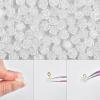 100 Pieces Tiny White Rose for Craft Dollhouse Miniatures Soft Resin Flowers for Fairy Garden Micro Landscaping Decoration view 3