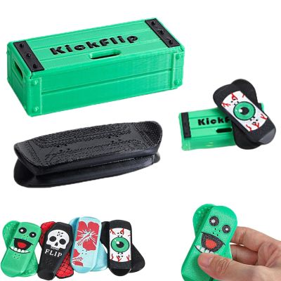 Magnetic Mini Fingerboard Fun, Stress-Relieving & Portable, Pro Fingerboard Obstacles, Pocket Sized Magnetic Tiny Skateboard, Finger Slider Toy for Fidgeting & Focus, Roll Your Stress Away (Green)