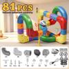 Electric Train Set for Kids,Build 3D DIY Track Building Kits with Train and Traffic Signs, Flexible Car Track Train Set,for 3 4 5 6 7 8 Years Old Boys Girls  (81PCS) view 2