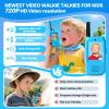 Video Walkie Talkies for Kids 2 Pack Walkie Talkie Rechargeable with Video Camera & 4 Voice Effects- Long Range Video Chat Walkie Talkies Kids' Toy Gift for Age 3-12 Boys Girls (Blue+Pink) view 2