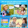 Video Walkie Talkies for Kids 2 Pack Walkie Talkie Rechargeable with Video Camera & 4 Voice Effects- Long Range Video Chat Walkie Talkies Kids' Toy Gift for Age 3-12 Boys Girls (Blue+Pink) view 3