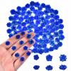 100 Pieces Tiny Blue Rose for Craft Dollhouse Miniatures Soft Resin Flowers for Fairy Garden Micro Landscaping Decoration view 1