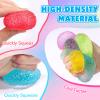 16Pack Mini Gumdrop Stress Balls , Textured Memory Gel Soft Stress BallStress Relief Squeeze Ball for Adults Kids, Squishy Toys Bulk for Party Favors Gifts, Desk Toy and Prize view 3