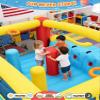 Inflatable Bounce House with Mega Elevated Slide for Big Kids 3-12 Space Rocket Bouncy Castle Play Center with 3 Dodge & Weave Obstacle Course Column, Head-to-Head Basketball Court & Dual-Target Games view 4
