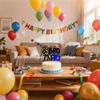 Bro I'm 16 Cake Topper Black Glitter Star 16th Happy Birthday Cake Decoration for Boys Cheers to 16 Years Old Birthday Party Cake Decor Supplies view 3